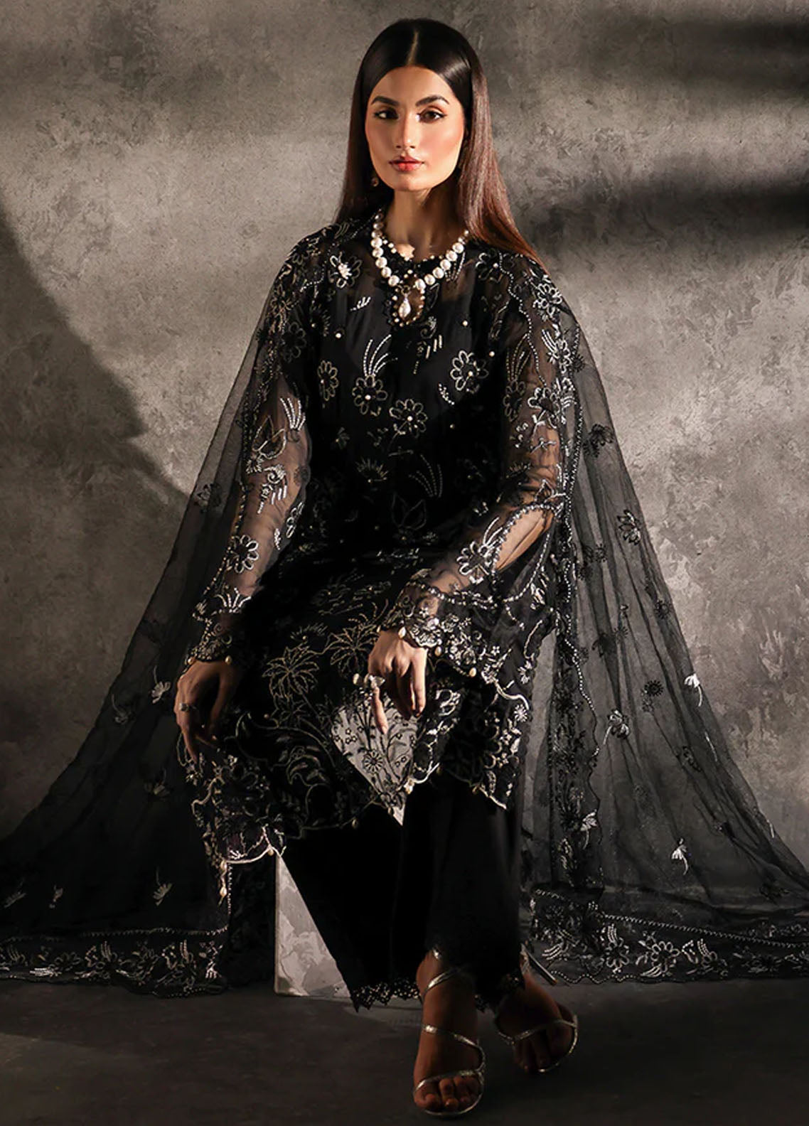 RajBari Sage Formals Edition Unstitched 4-Piece Suit - RSF-08-SCINTILLA