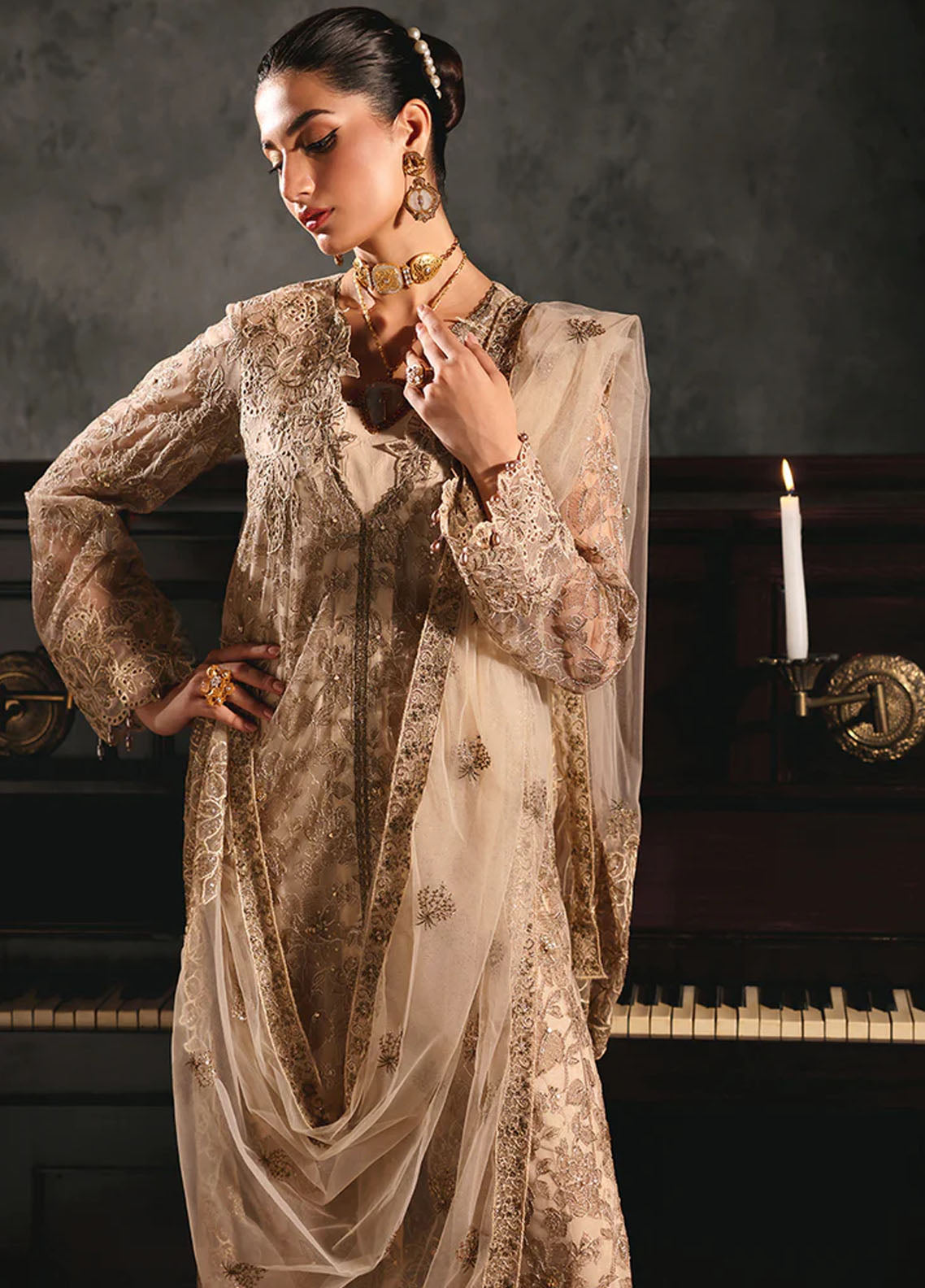 RajBari Sage Formals Edition Unstitched 4-Piece Suit - RSF-04-VERVE