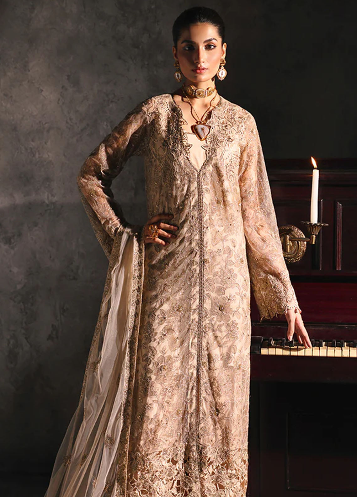 RajBari Sage Formals Edition Unstitched 4-Piece Suit - RSF-04-VERVE