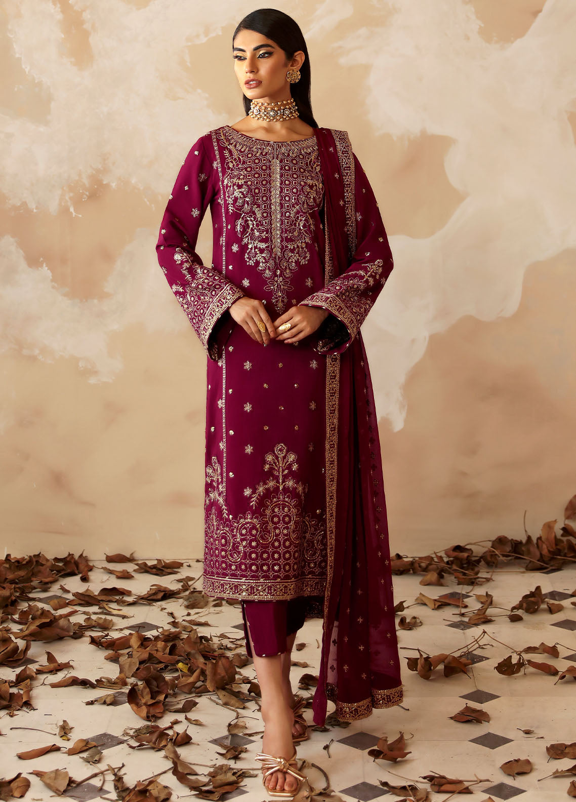 Gulaal Shehrnaaz Raw Silk Unstitched 3-Piece Suit - GL-SD24-01-RAMAIL