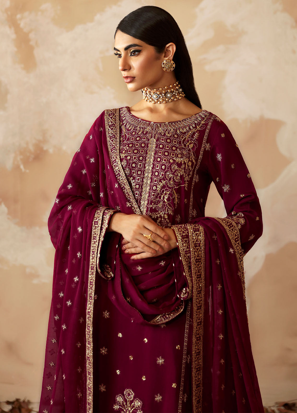 Gulaal Shehrnaaz Raw Silk Unstitched 3-Piece Suit - GL-SD24-01-RAMAIL