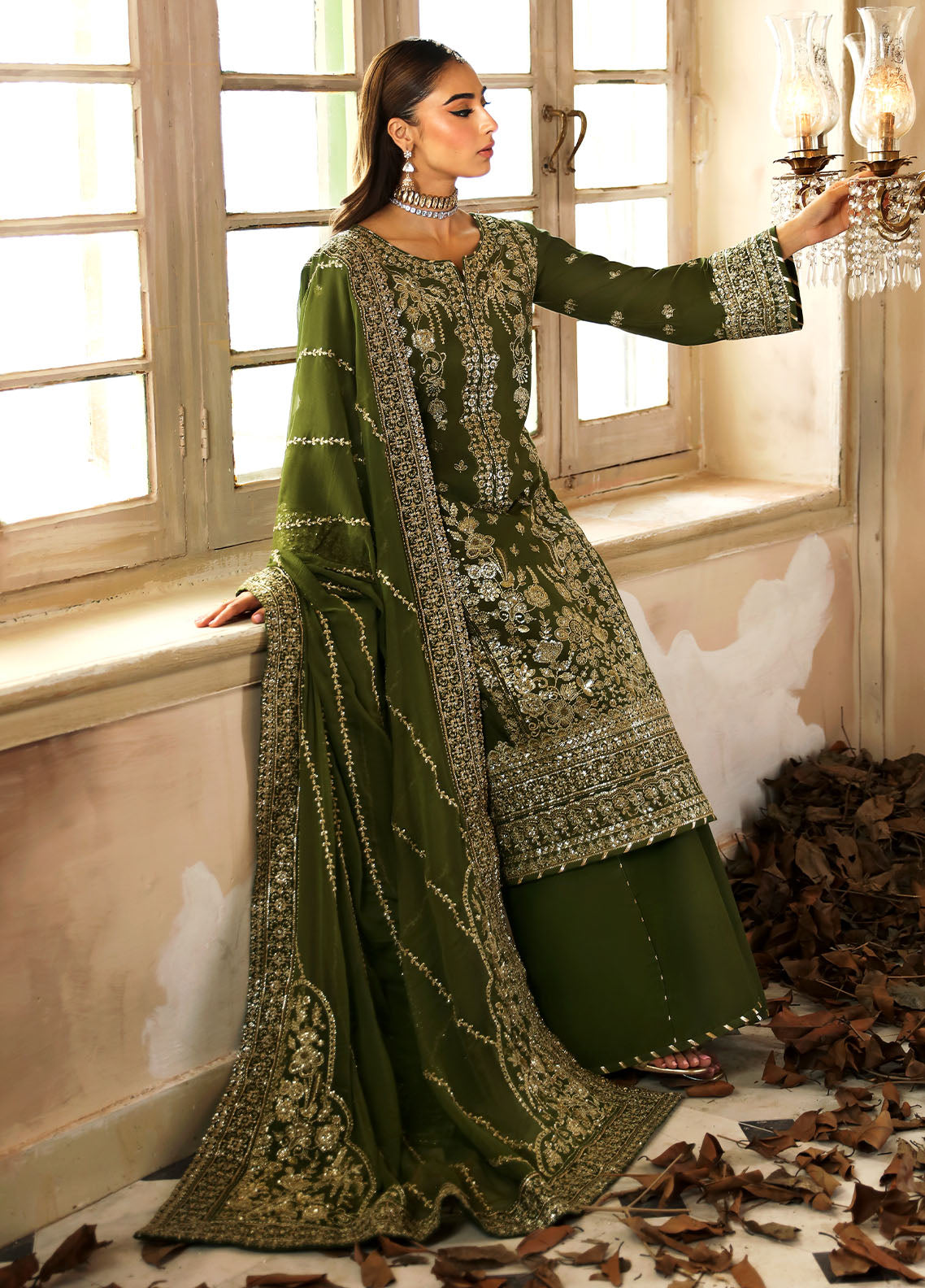 Gulaal Shehrnaaz Raw Silk Unstitched 3-Piece Suit - GL-SD24-08-SOHINA