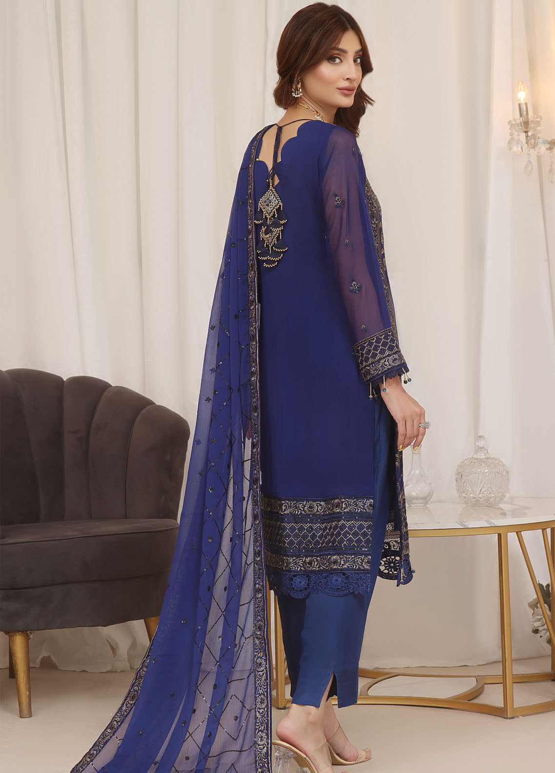 Soghat Inaya Luxury Chiffon Unstitched 3-Piece Suit - SI-LC-09