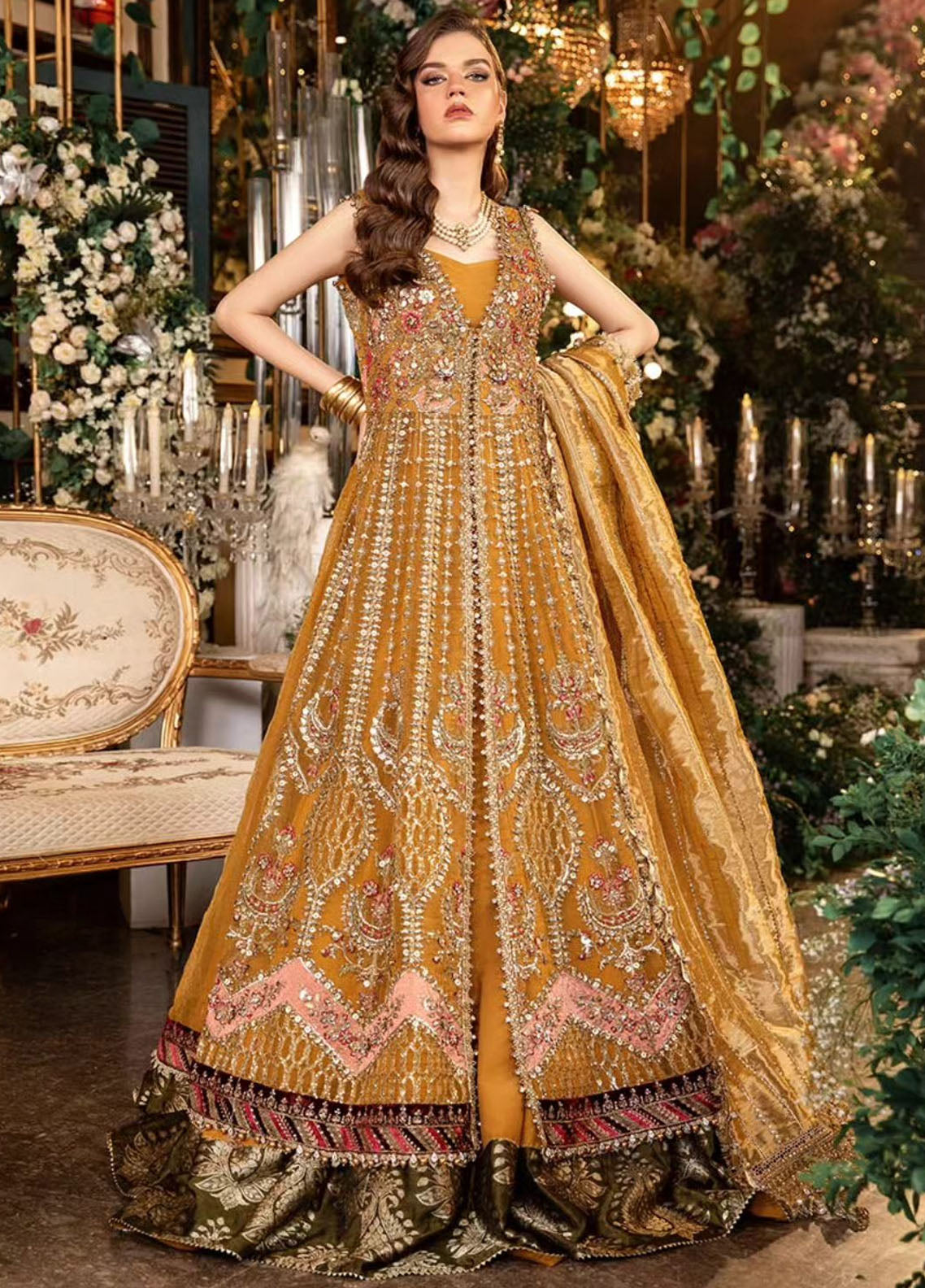 Maria-B Mbroidered Wedding Unstitched 3-Piece Suit - MBW-BD2907