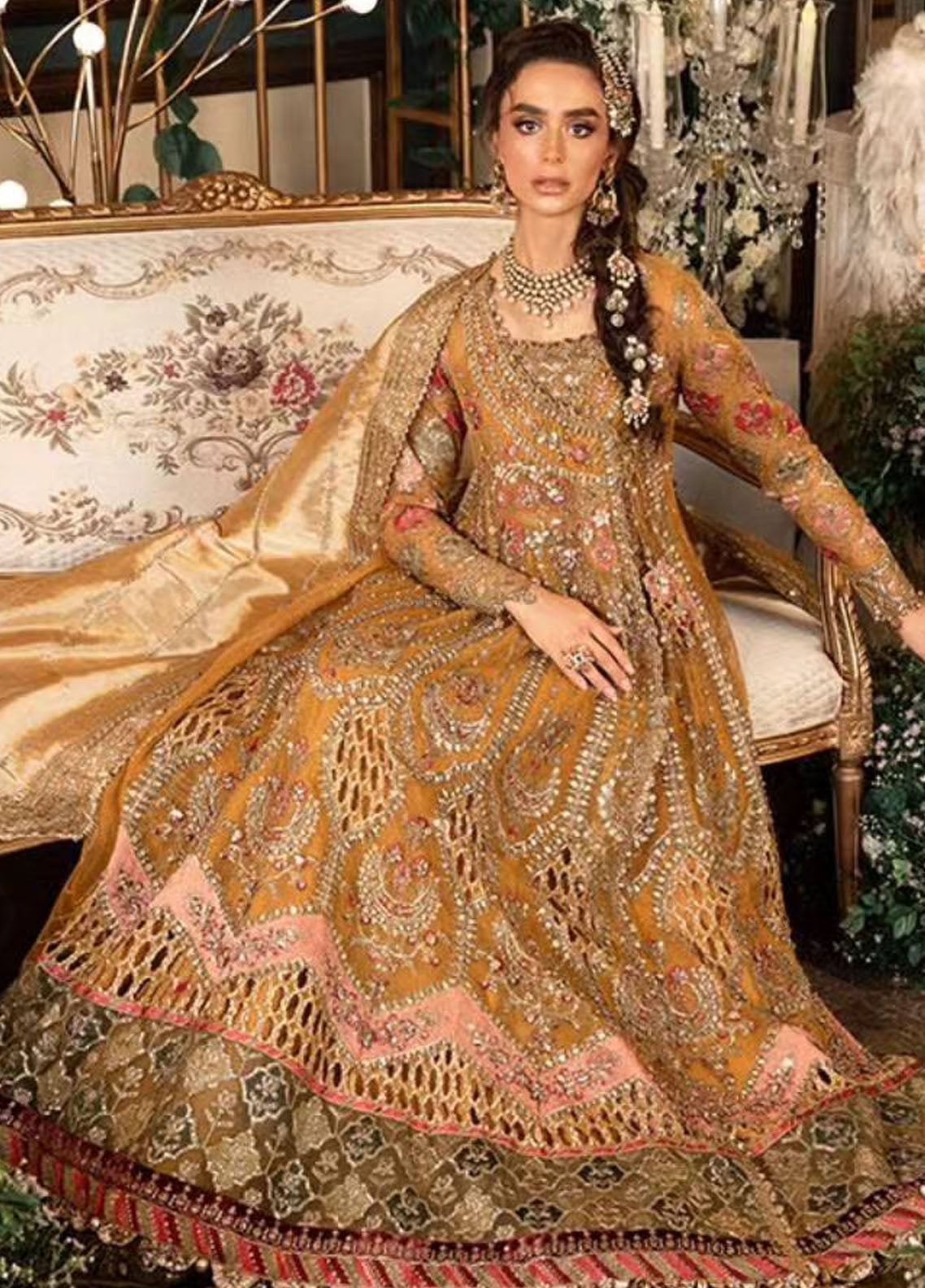 Maria-B Mbroidered Wedding Unstitched 3-Piece Suit - MBW-BD2907