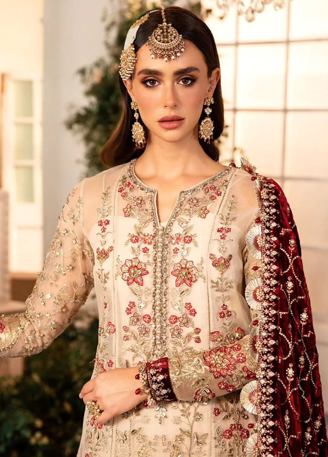 Maria-B Mbroidered Wedding Unstitched 3-Piece Suit - MBW-BD2905