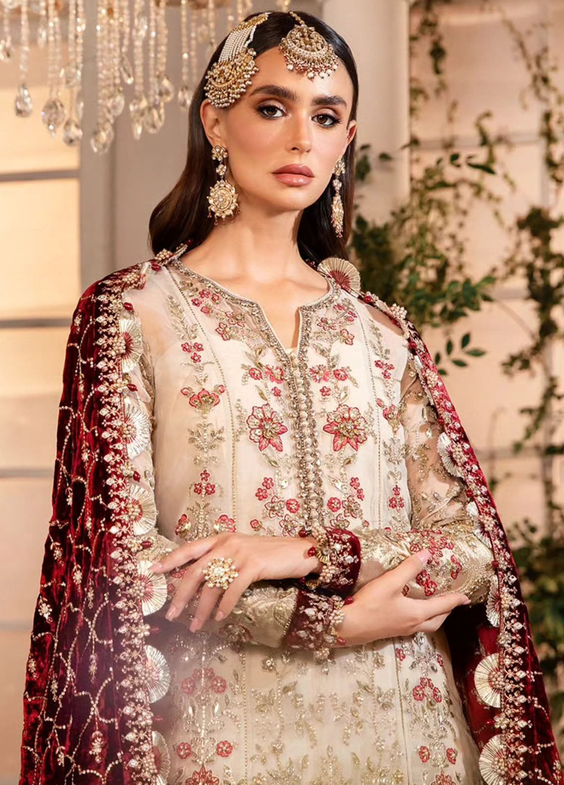 Maria-B Mbroidered Wedding Unstitched 3-Piece Suit - MBW-BD2905