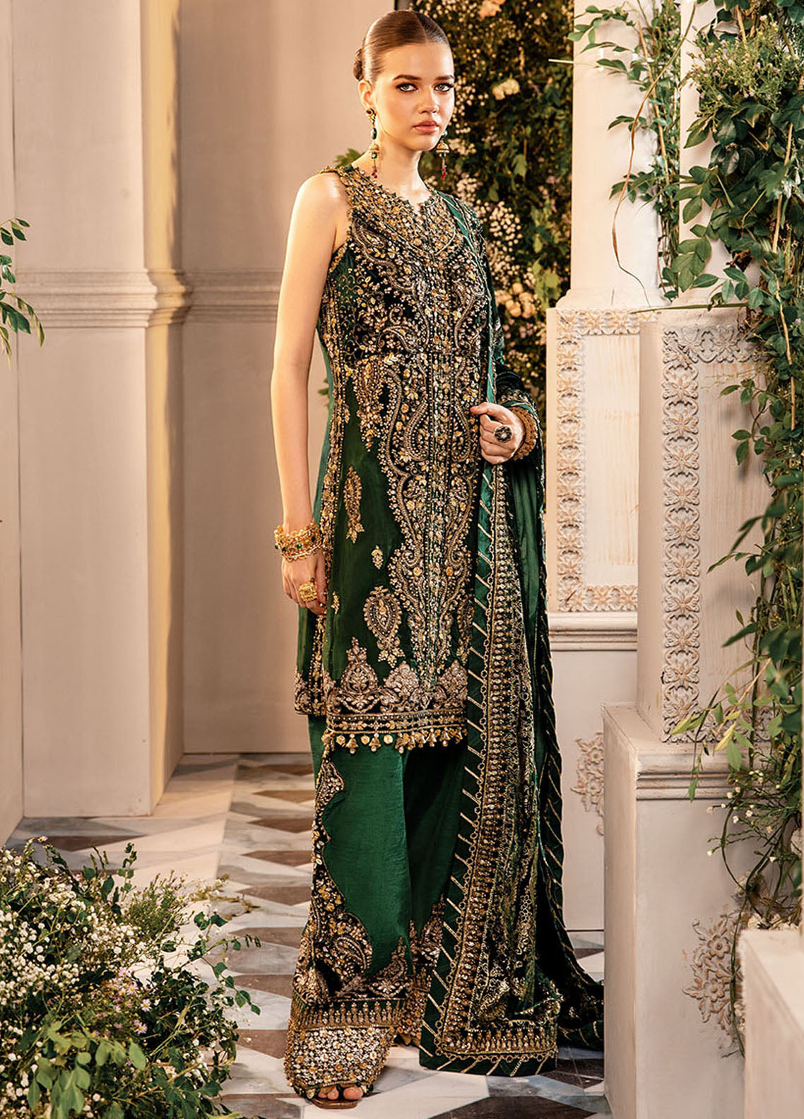 Maria-B Mbroidered Wedding Unstitched 3-Piece Suit - MBW-BD2904