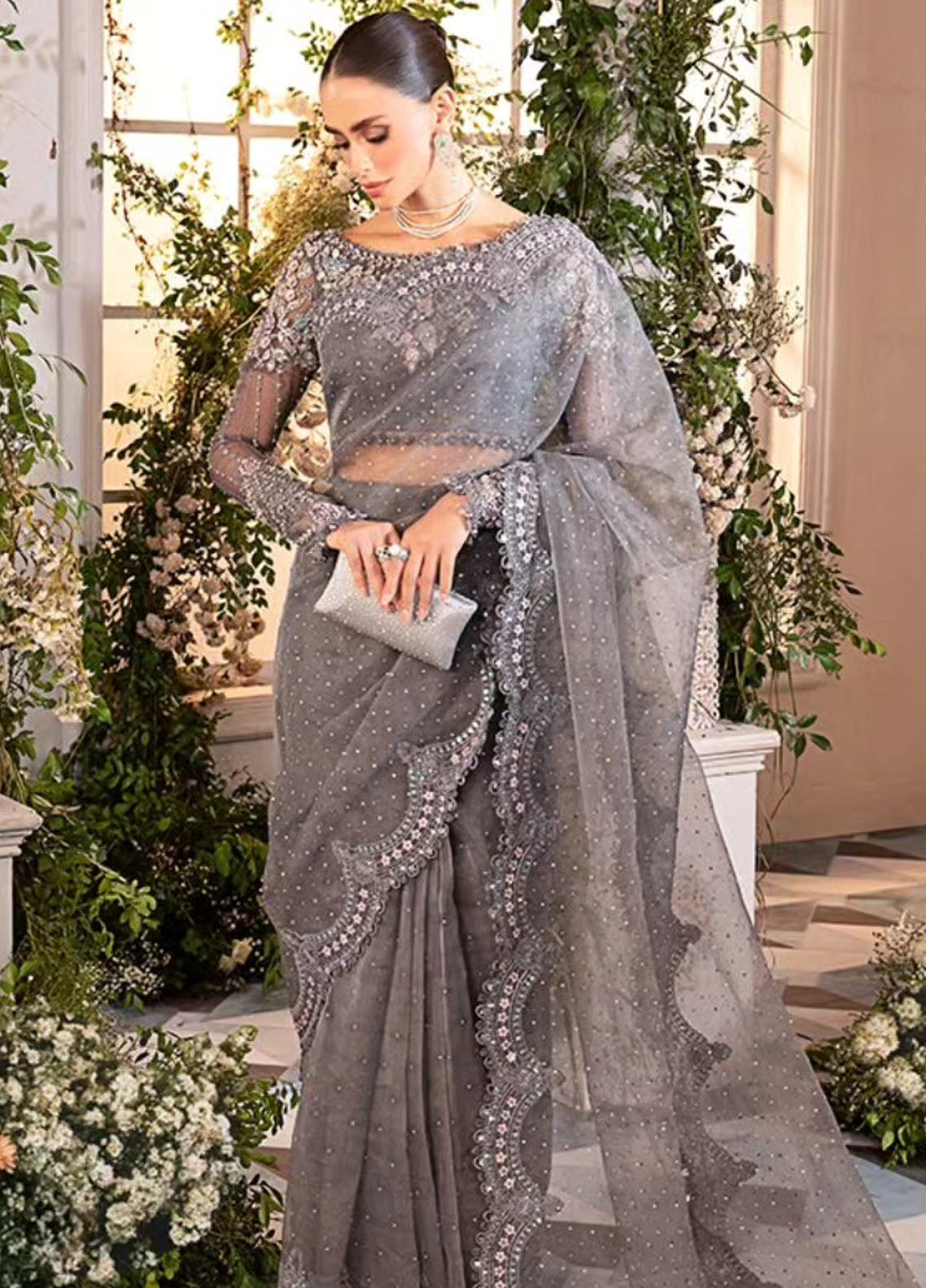 Maria-B Mbroidered Wedding Unstitched 3-Piece Suit - MBW-BD2902