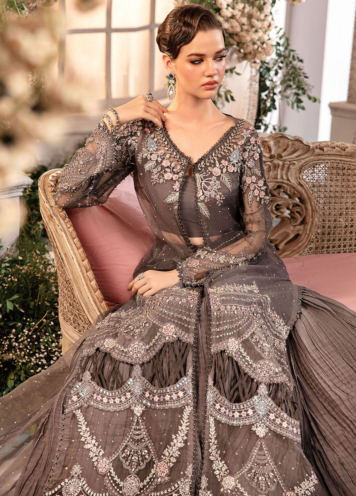 Maria-B Mbroidered Wedding Unstitched 3-Piece Suit - MBW-BD2902