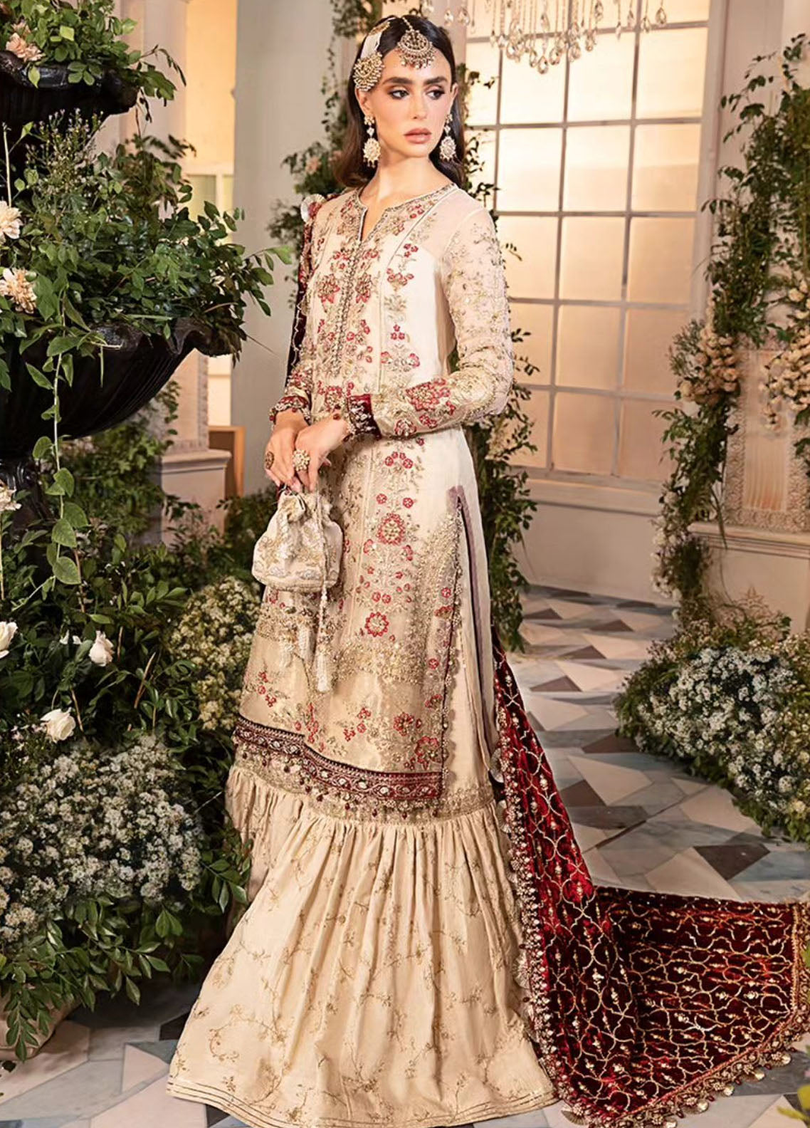 Maria-B Mbroidered Wedding Unstitched 3-Piece Suit - MBW-BD2905