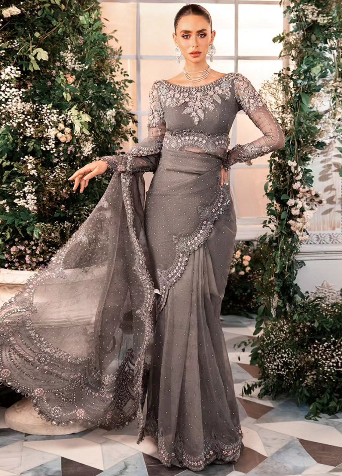 Maria-B Mbroidered Wedding Unstitched 3-Piece Suit - MBW-BD2902