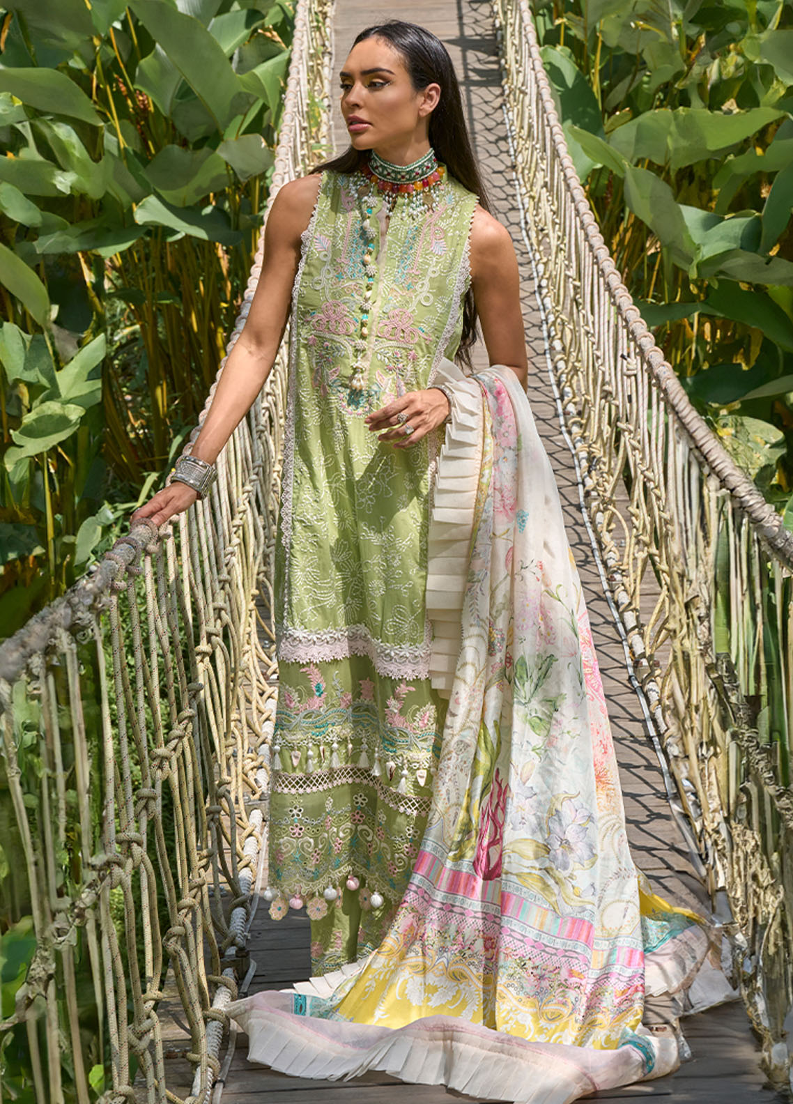 Ansab Jahangir Zoha Luxury Lawn Unstitched 3-Piece Suit -AJ-ZLL24-02-LOTUS POD