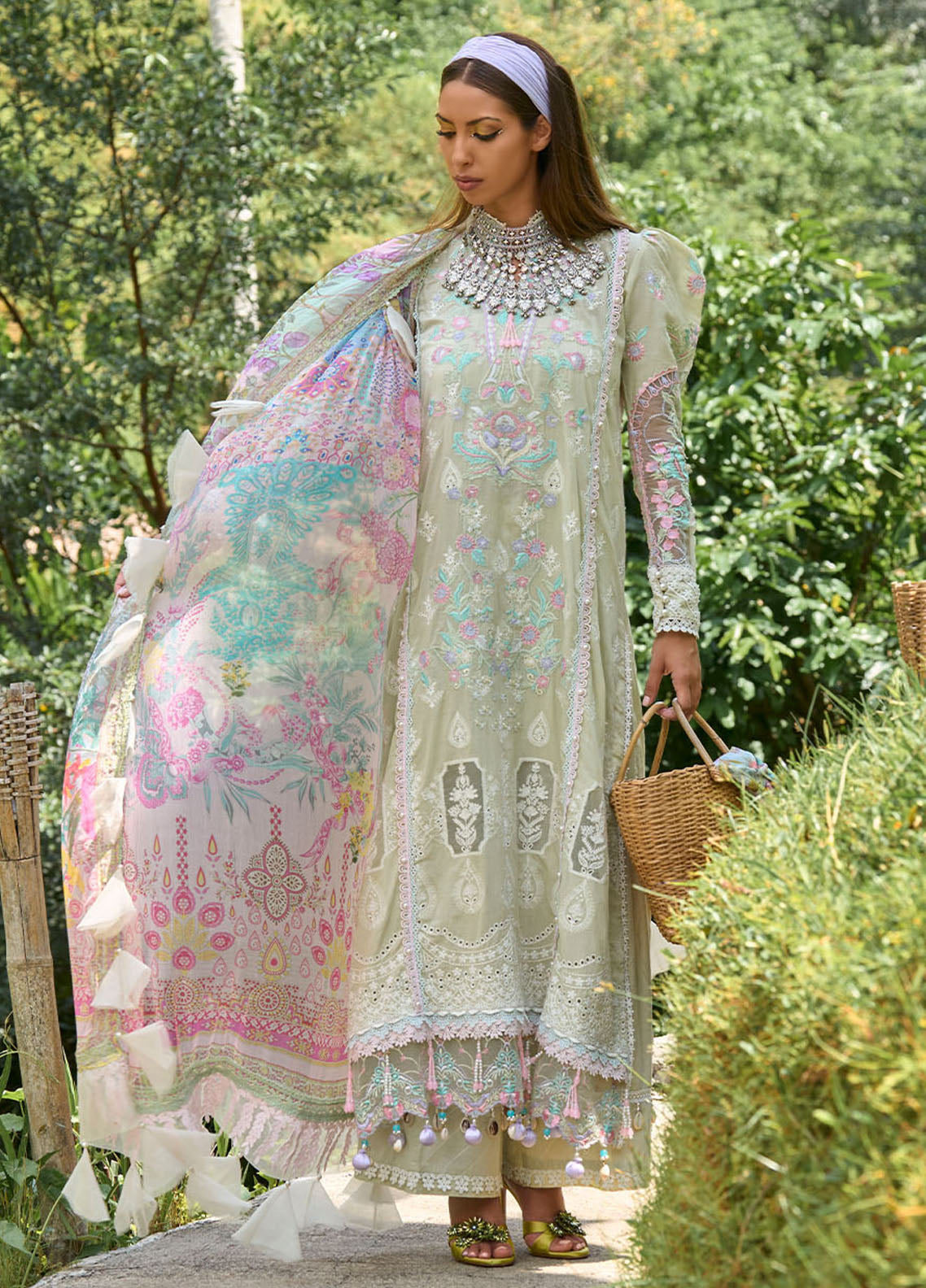Ansab Jahangir Zoha Luxury Lawn Unstitched 3-Piece Suit -AJ-ZLL24-04-ANTHURIUM