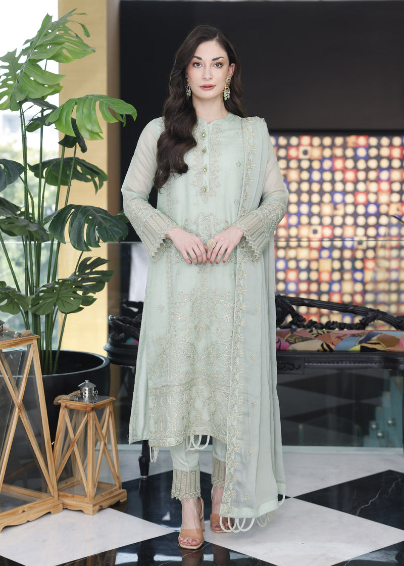 Merakish Luxury Chiffon Volume-11 Unstitched 3-Piece Suit-MLC-V11-TDI7653