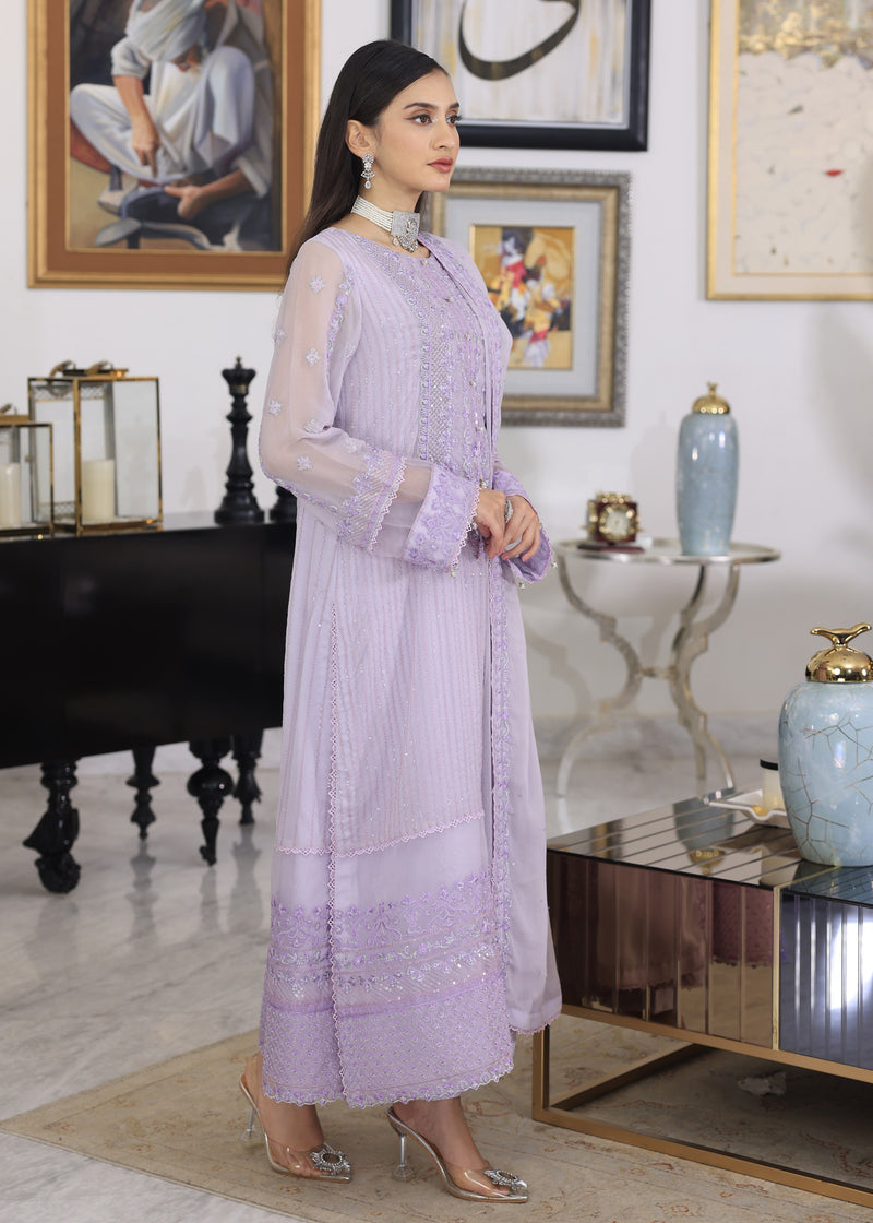 Merakish Luxury Chiffon Volume-12 Unstitched 3-Piece Suit-MLC-V12-CUX4940