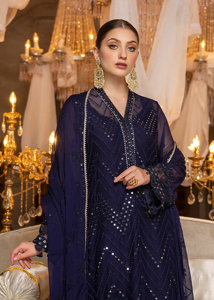 Merakish Luxury Chiffon Volume-2 Unstitched 3-Piece Suit-MLC-V2-DPR1974