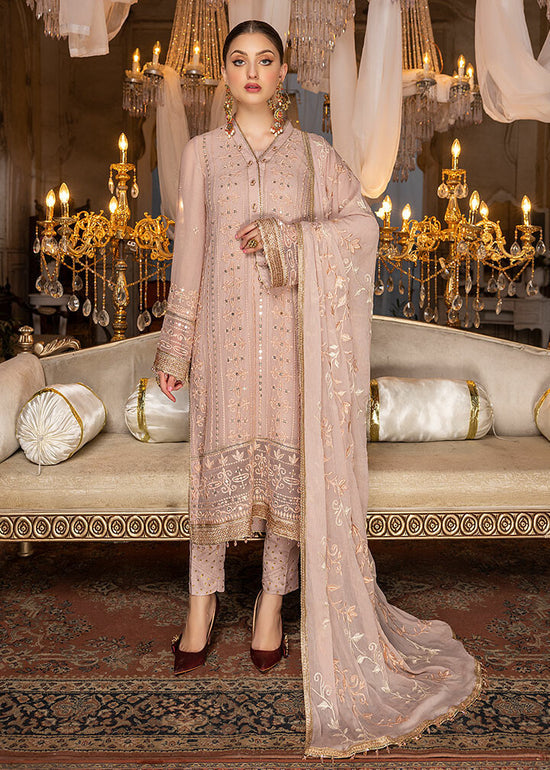 Merakish Luxury Chiffon Volume-2 Unstitched 3-Piece Suit-MLC-V2-YFC0423