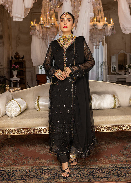 Merakish Luxury Chiffon Volume-2 Unstitched 3-Piece Suit-MLC-V2-VFN8109